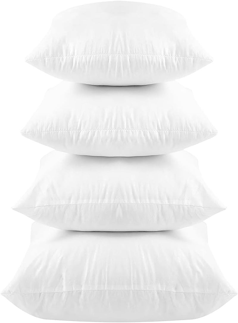 Pillow Inserts 18x18 Set of 4 Square Throw Pillows Euro Decorative Cushion Inner 7D Hollowfibre Filling Cojines for Sofa/Couch/Bed/Indoor/Office - Image 1