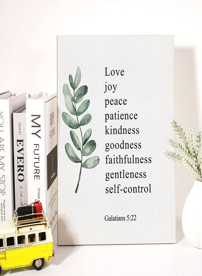 JerLoe Christian Canvas Wall Art Galatians 5:22 Fruit of the Spirit Canvas Print Positive Scripture Canvas Painting Home Wall Decor Framed Gift 12x15 Inch - Image 4