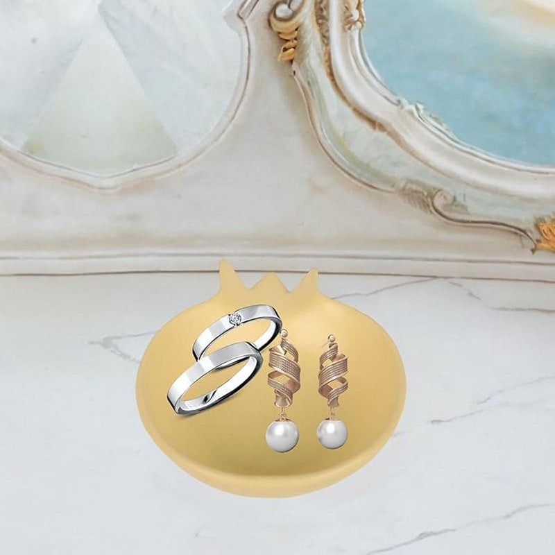 Yellow Jewelry Tray Key Bowl Display Plate Vanity Trinket Dish For Bracelets Watches Gift - Image 5