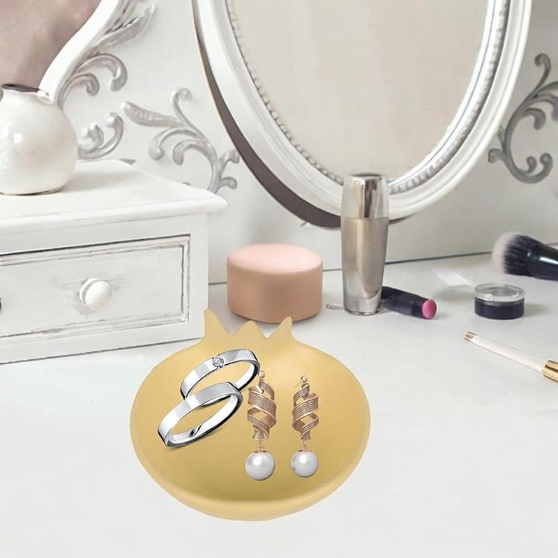 Yellow Jewelry Tray Key Bowl Display Plate Vanity Trinket Dish For Bracelets Watches Gift - Image 4