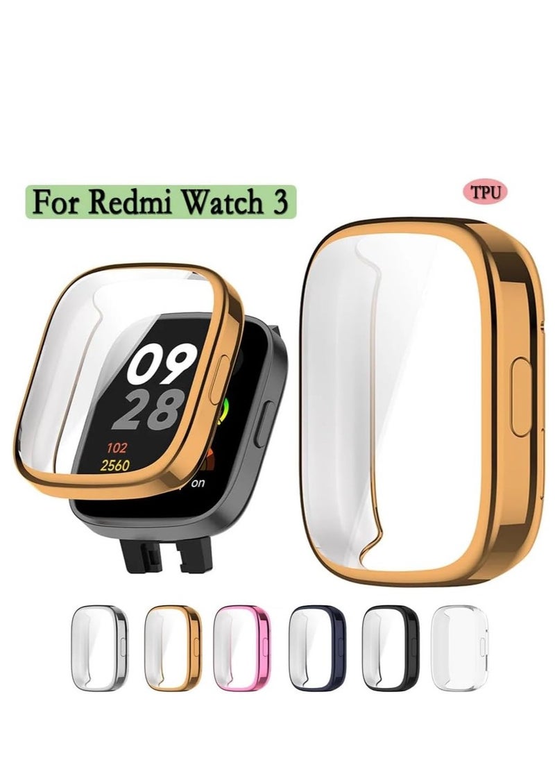 Case Compatible with Xiaomi Redmi Watch 3 / Xiaomi Mi Watch Lite 3 Case, Flexible TPU Anti-Scratch Full Protective Cover (Silver) - Image 3