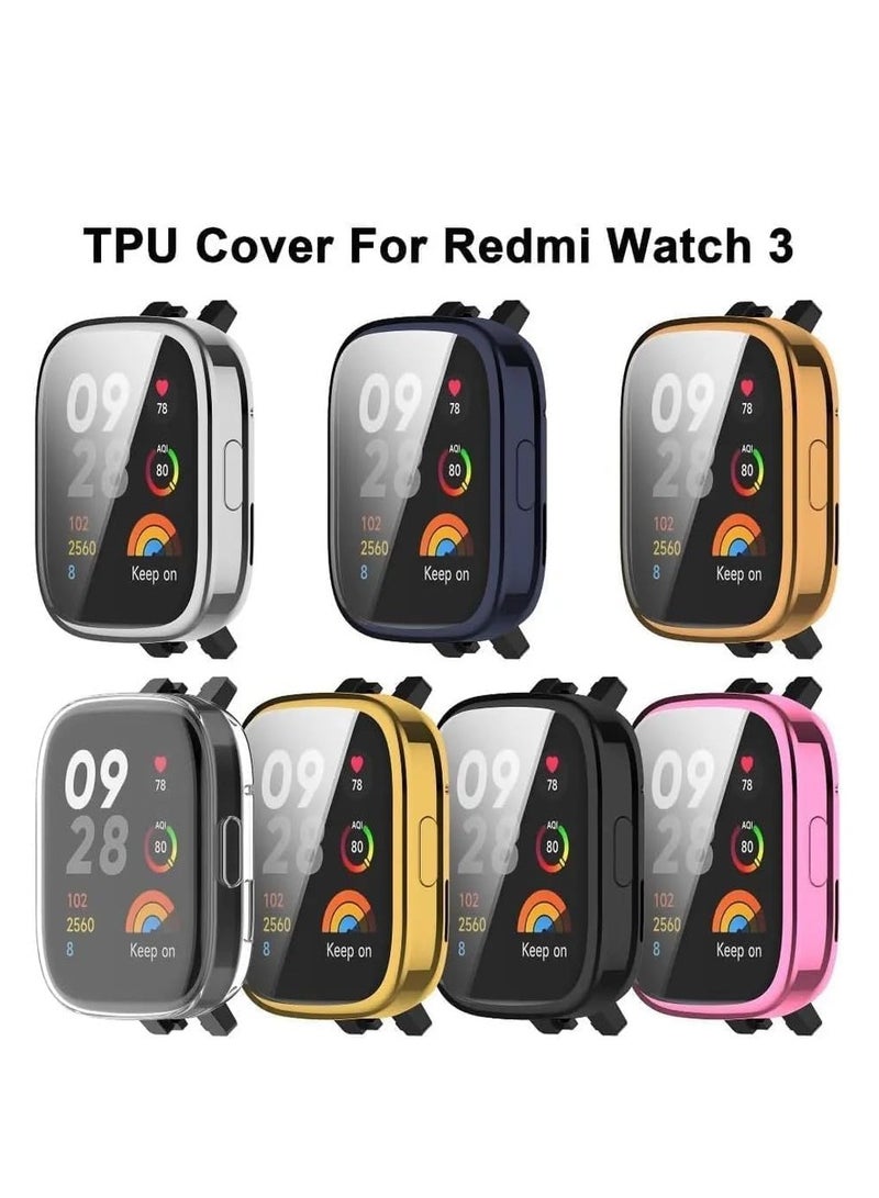 Case Compatible with Xiaomi Redmi Watch 3 / Xiaomi Mi Watch Lite 3 Case, Flexible TPU Anti-Scratch Full Protective Cover (Silver) - Image 4