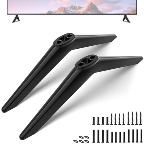 Maozhren TV Stand for JVC TV Legs for JVC TV Stand LT55MAW595 LT58MA887 LT55MAW705 LT55MAW804 LT55MA875 LT50MAW595 LT50MAW705 LT58MAW595 LT65MAW595 LT40MAW300 LT43MAW595 with Screw Black - Image 1