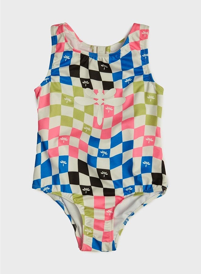 TYESS Tyess Girl Patterned Swimsuit - Image 1