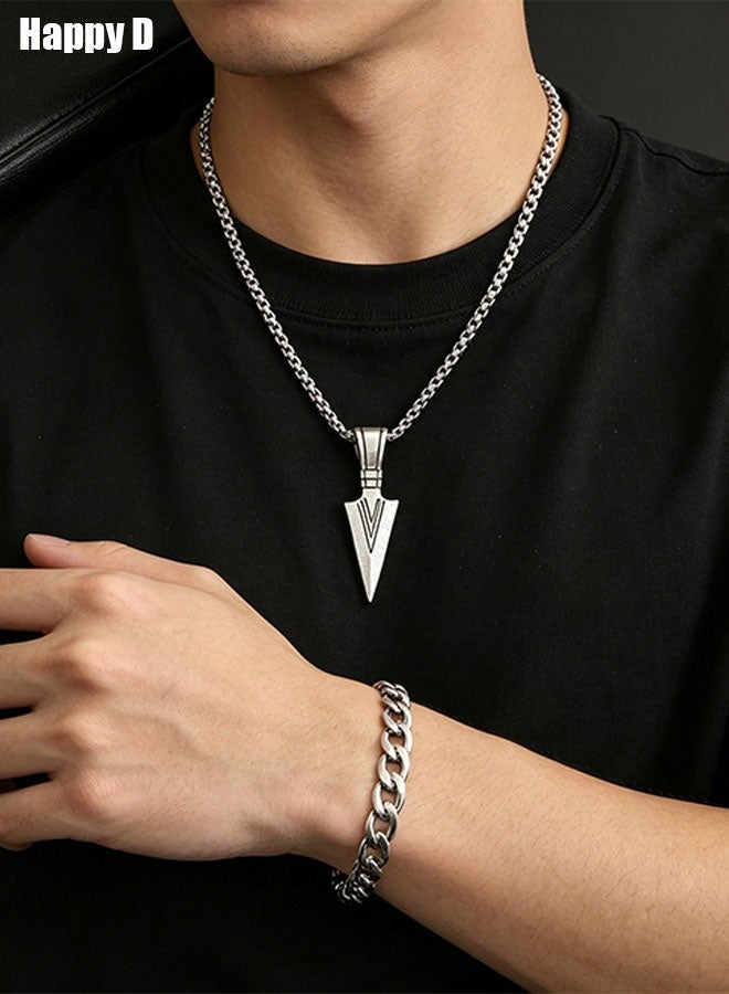 هابي دي مجموعة قلادة وسوار عصرية، سلسلة سترة رائعة للرجال والنساء، هدية مجوهرات للحبيب والصديق - Image 1