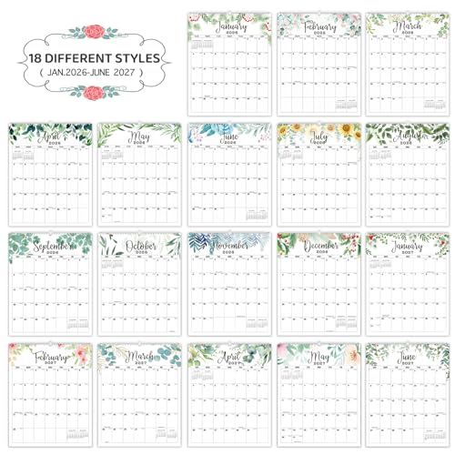 minstely 2026 Wall Calendar, 18 Months Calendar, Jan. 2026 - June 2027, 11.8' x 14.6'', Desk Calendar 2026 with Large Blocks, Twin-Wire Binding, Ideal 2026 Calendar for Home, Office, Classroom, or Business Planning - Image 3