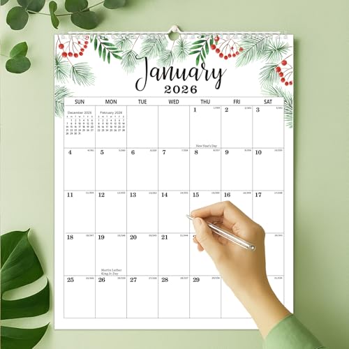 minstely 2026 Wall Calendar, 18 Months Calendar, Jan. 2026 - June 2027, 11.8' x 14.6'', Desk Calendar 2026 with Large Blocks, Twin-Wire Binding, Ideal 2026 Calendar for Home, Office, Classroom, or Business Planning - Image 2