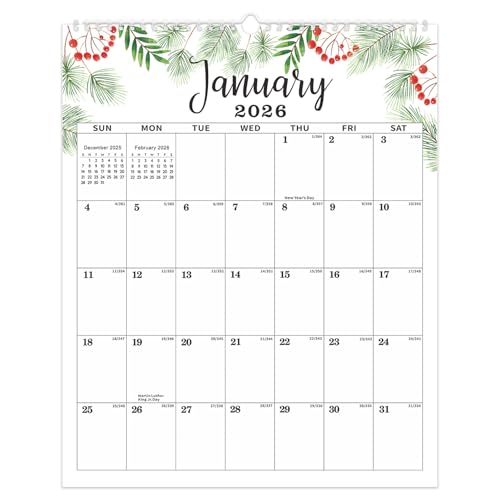 minstely 2026 Wall Calendar, 18 Months Calendar, Jan. 2026 - June 2027, 11.8' x 14.6'', Desk Calendar 2026 with Large Blocks, Twin-Wire Binding, Ideal 2026 Calendar for Home, Office, Classroom, or Business Planning - Image 1