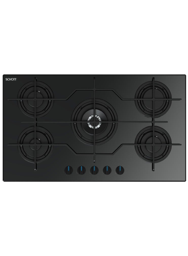 Fresh Black Glass Built-in Hob - Full Cast /S2 9623