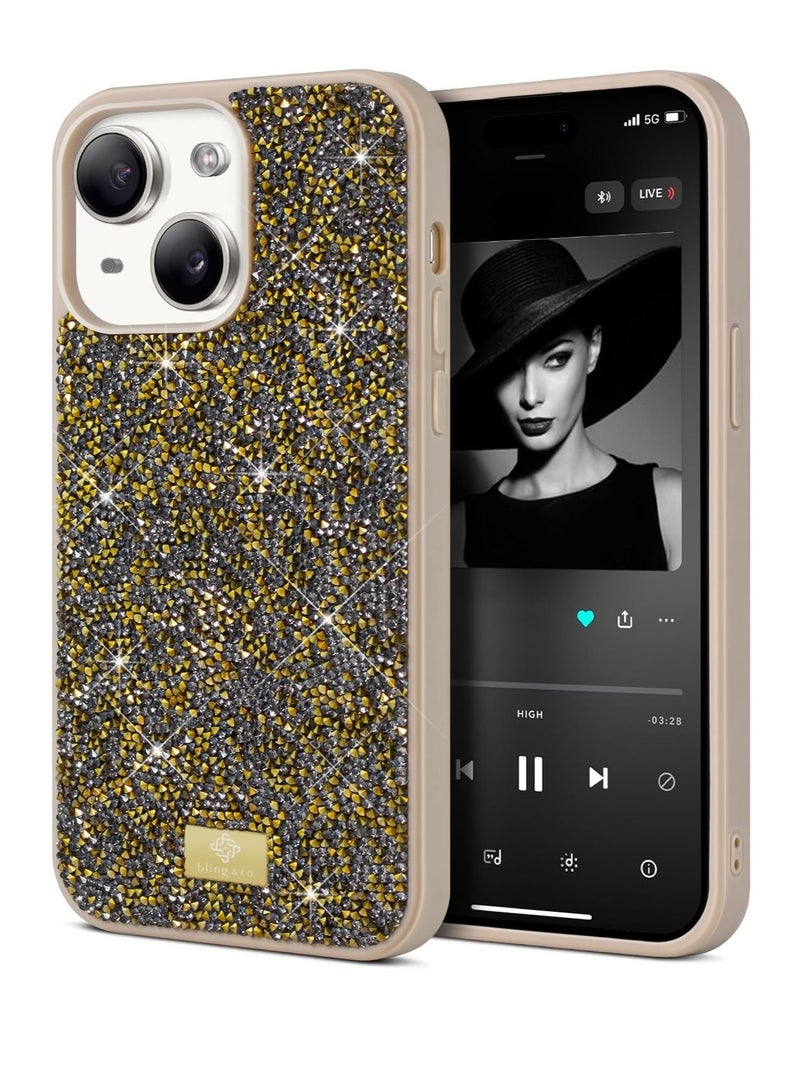 Case For iPhone 15 (6.1 Inch) Case Glitter, Sparkle Diamond Crystal Bling Case with Bling, Ultra Thin Lightweight Full Body Shockproof Anti-Scratch Protective Cover