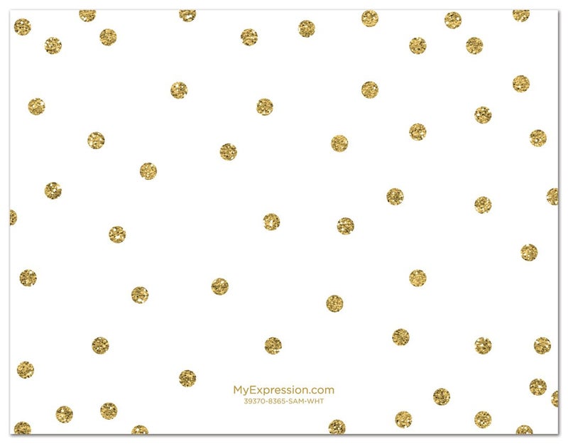 MyExpression.com 48 Cnt Share a Memory Cards (Faux Gold Glitter on White) - Not Real Glitter - Image 2