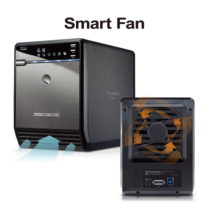 Mediasonic PROBOX 4 Bay DAS 3.5â€ SATA Hard Drive Enclosure â€“ USB 3.0 eSATA Support 30TB HDD (HF2-SU3S3) - Image 3