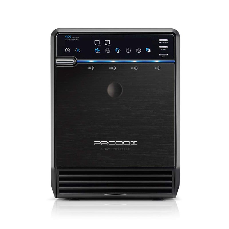 Mediasonic PROBOX 4 Bay DAS 3.5â€ SATA Hard Drive Enclosure â€“ USB 3.0 eSATA Support 30TB HDD (HF2-SU3S3) - Image 1