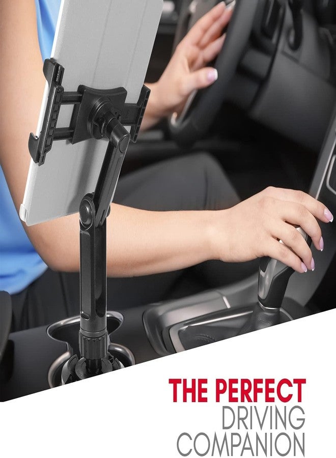 MACALLY حامل كوب ماكالي - حامل كوب ثقيل للآيباد أو حامل لوحي للسيارة والشاحنة والمركبة - يناسب الأجهزة بعرض 3.5" - 8" مع غلاف - حامل آيباد قابل للتعديل للسيارة - Image 3