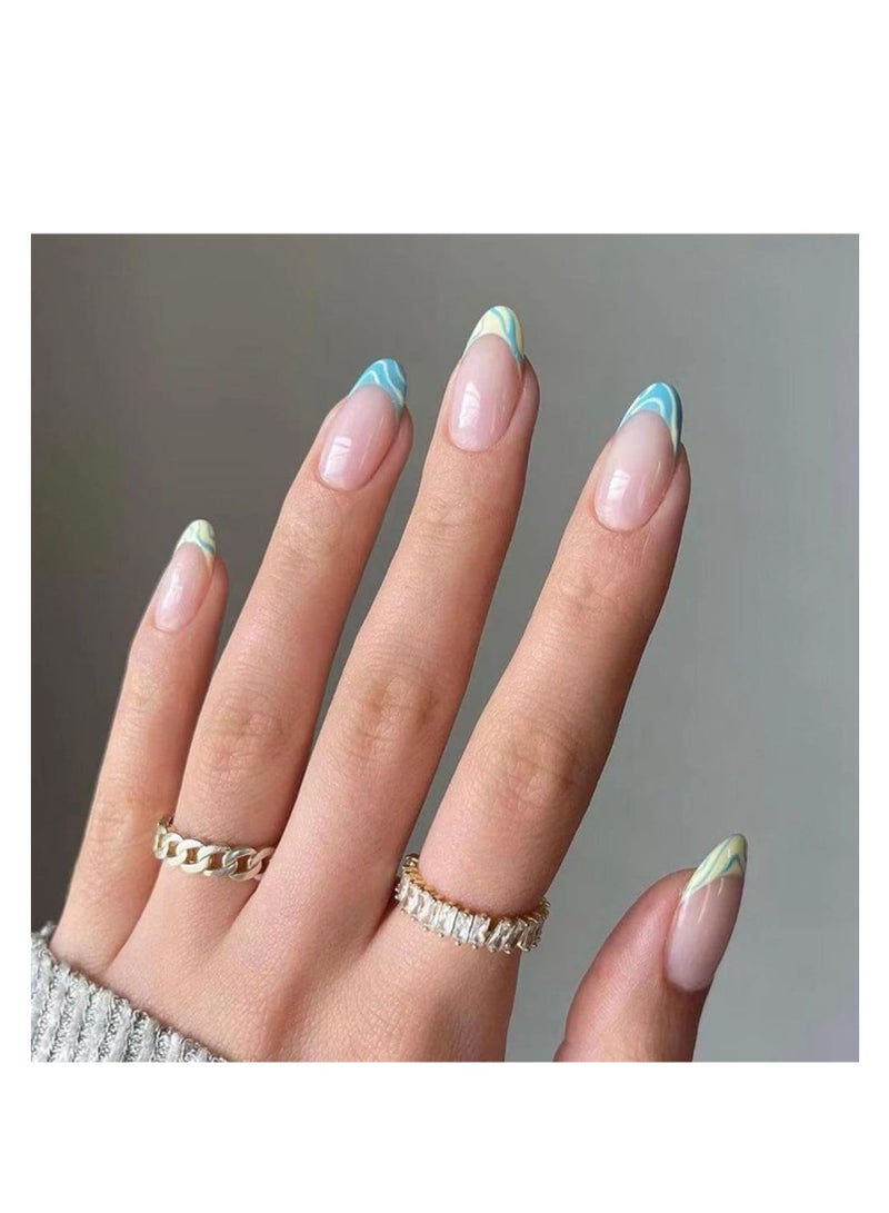 Salon Acrylic Reusable False Nails Set Double Tape and Glue Included - Image 1