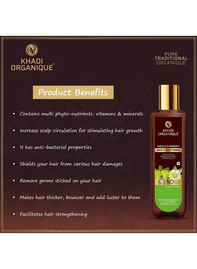 Khadi ORGANIQUE Amla & Bhringraj Hair Conditioner (Sls & Parabeen Free) - Image 4