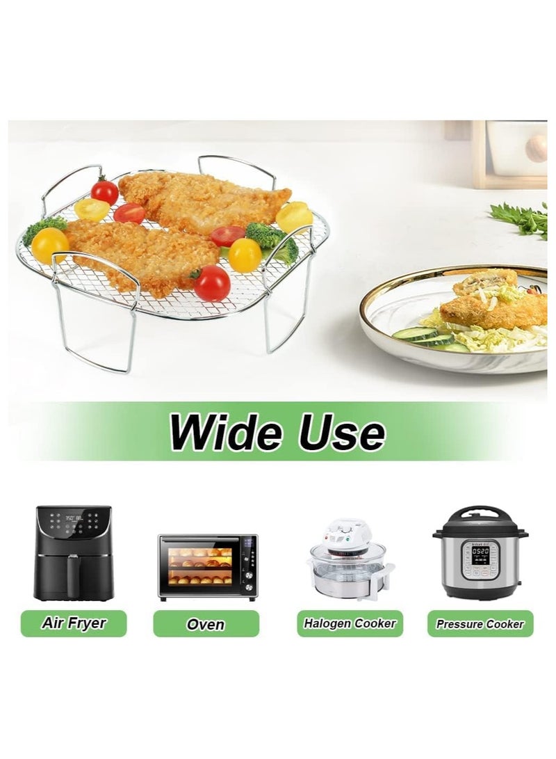 8-inch stainless steel Air Fryer Holder - Versatile dehydrator tray and dishwasher safe accessory for most air fryers and ovens - Image 3