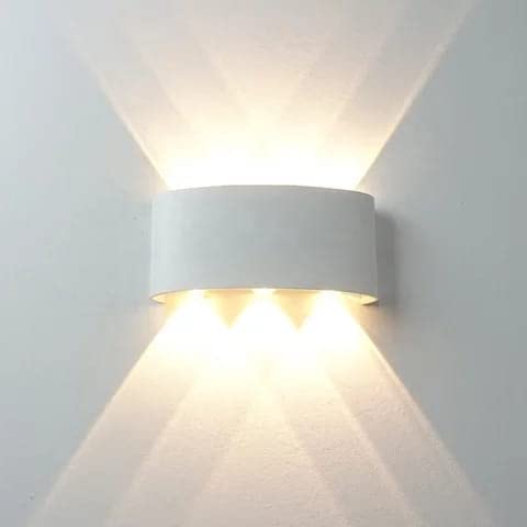 FILLISKA® LED Indoor UP Down Wall Light, Warm White Colour with Shockproof Alluminium White Body. (3+3)(2 Year Warranty) - Image 5