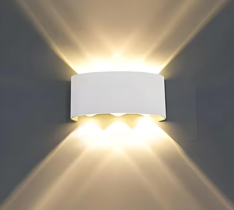 FILLISKA® LED Indoor UP Down Wall Light, Warm White Colour with Shockproof Alluminium White Body. (3+3)(2 Year Warranty) - Image 2