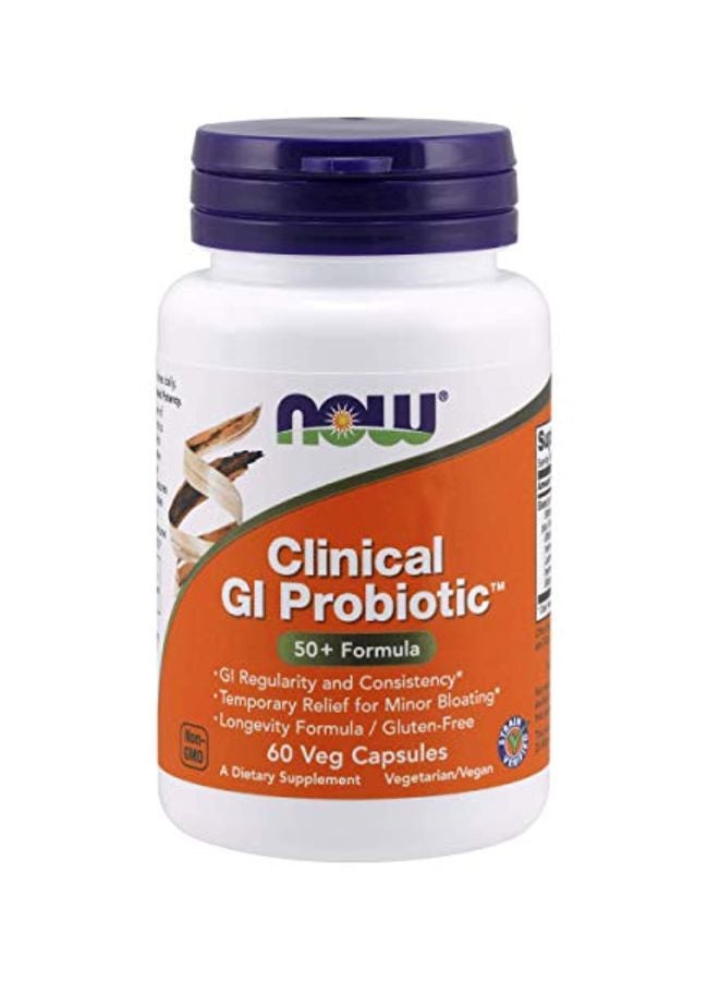 Now Foods Clinical GI Probiotic - 60 Capsules 50+ Formula - Image 1