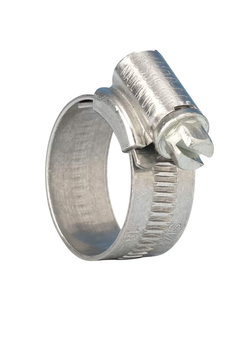 Jubilee JUB000SS TIMCO 000SS Stainless Steel Hose Clip 000 9.5-12 mm, Set of 10 - Image 1