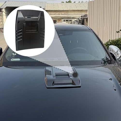 Automaze Universal Car Hood Scoop Vent – Air Intake Grille Bonnet Trim Cover, Turbo Hood Vent Decoration Accessory (Glossy Black) - Image 2