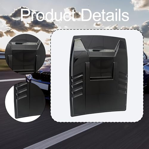 Automaze Universal Car Hood Scoop Vent – Air Intake Grille Bonnet Trim Cover, Turbo Hood Vent Decoration Accessory (Glossy Black) - Image 3