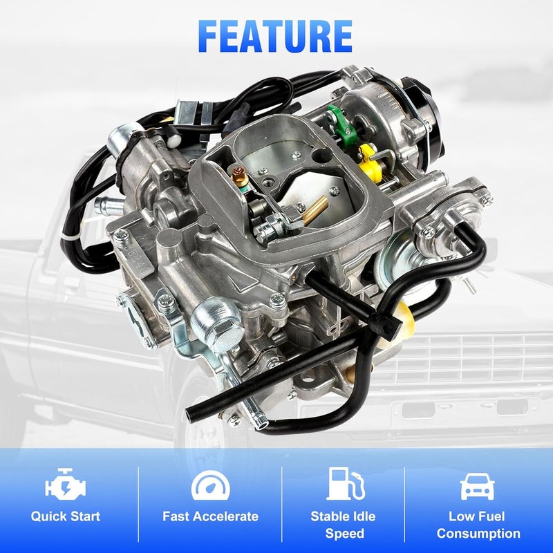 PARTOL 22R Carburetor for Toyota Pickup Carburetor 1981-1987 TOY-505 TOY-507 2.4L Carburetor Carb, Automatic Choke (35290/2.4L 2366cc/C4036) - Image 4