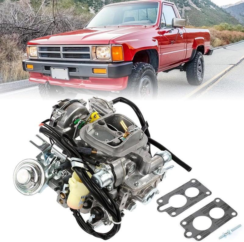 PARTOL 22R Carburetor for Toyota Pickup Carburetor 1981-1987 TOY-505 TOY-507 2.4L Carburetor Carb, Automatic Choke (35290/2.4L 2366cc/C4036) - Image 1