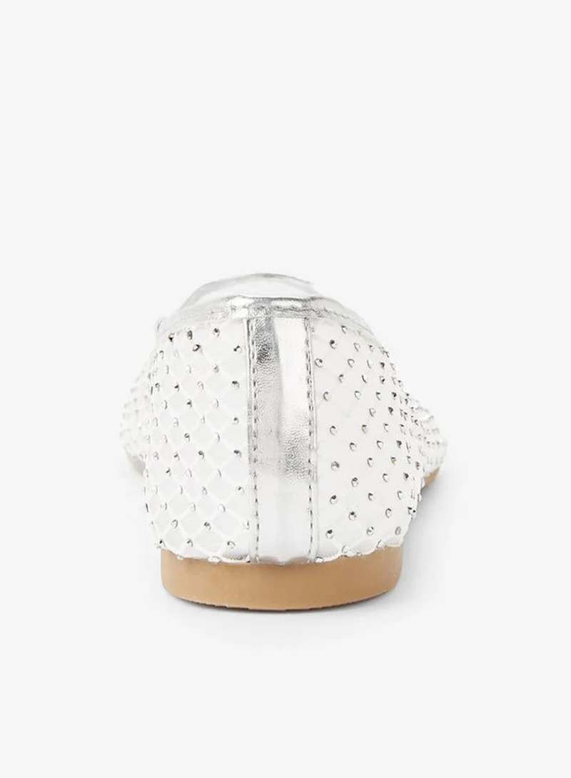 Flora Bella By Shoexpress SILVER Women Embellished Ballerina Shoes Ramadan Collections for Women | Best Price UAE