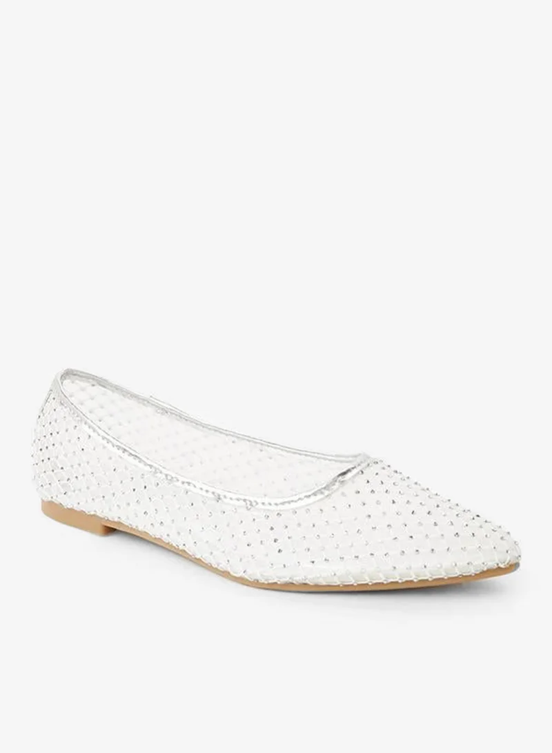 Flora Bella By Shoexpress SILVER Women Embellished Ballerina Shoes Ramadan Collections for Women | Best Price UAE