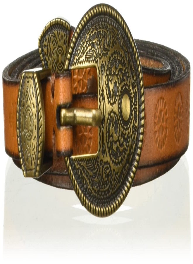 Frye Women's 15MM Leather Belt, Tan, Medium - Image 1