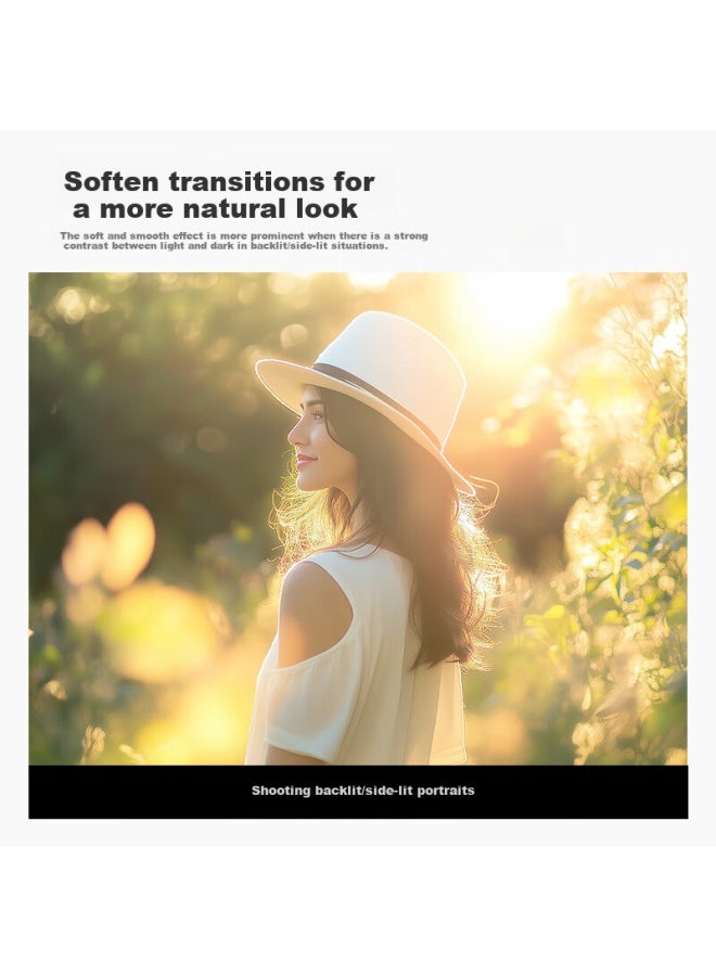 Llano 1/2 Black Soft Filter 37Mm Half Soft Focus Filter Softening Lens Soft Focus Lens Hazy Lens Portrait Softening Misty Beauty Mirror Micro Single Camera Slr - Image 1