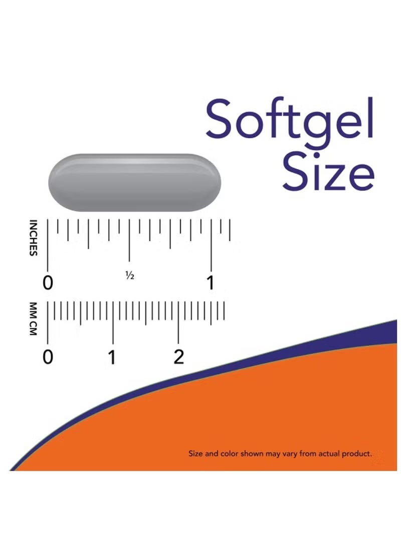 now Omega-3 Molecularly Distilled Fish Oil For Cardiovascular Support 100 Softgels - Image 3