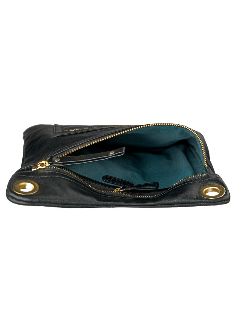 Hidesign - Hidesign Benito Women's Leather Black Handbag – Elegant Design with Adjustable Shoulder Strap and Spacious Interior - Image 1