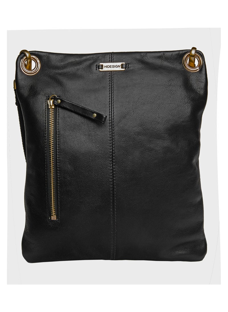 Hidesign - Hidesign Benito Women's Leather Black Handbag – Elegant Design with Adjustable Shoulder Strap and Spacious Interior - Image 1