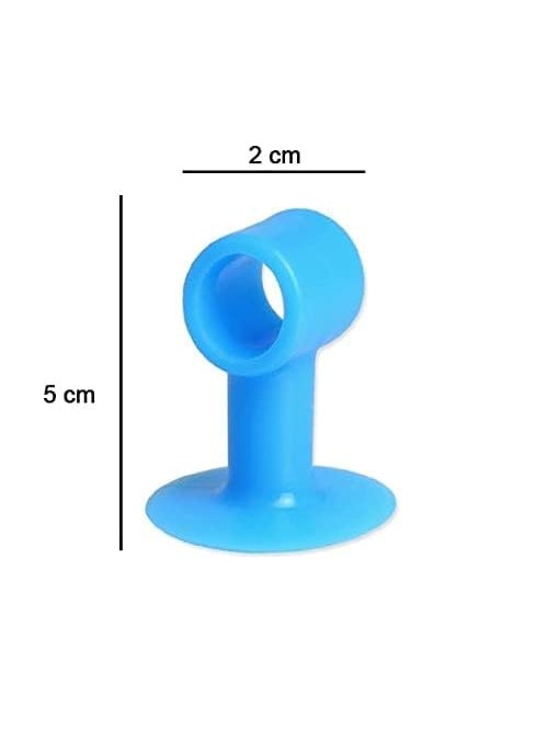 vaughn VAUGHN Silicone Door stroper Mini Multipurpose Wall Protectors AntiCollision SelfSucking Silicone Door Stopper Door Handle Bumper Mobile Phone Stand Data Cable Organizer Pack of 5 Multicolour  - Image 2