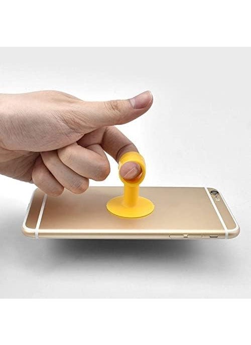 vaughn VAUGHN Silicone Door stroper Mini Multipurpose Wall Protectors AntiCollision SelfSucking Silicone Door Stopper Door Handle Bumper Mobile Phone Stand Data Cable Organizer Pack of 5 Multicolour  - Image 3