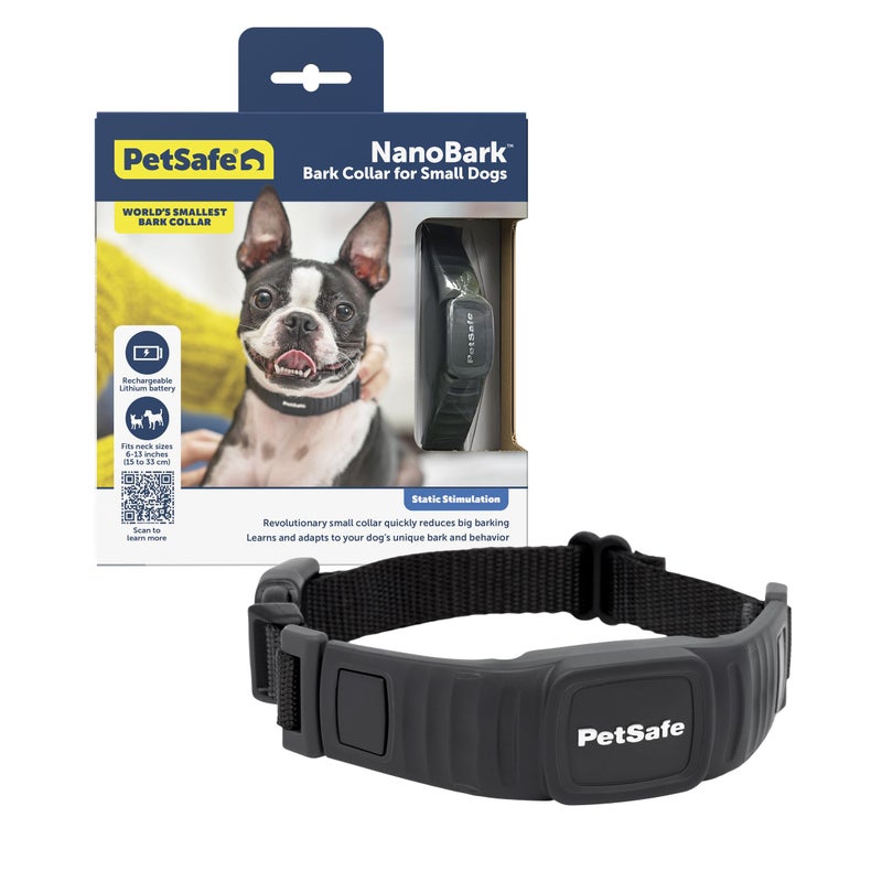 PetSafe NanoBark Collar - Long-Lasting Lightweight Mini Bark Deterrent Collar with Multiple Static Stimulation Levels - Customizable & Easy-to-Use - Waterproof & Rechargeable - Image 1