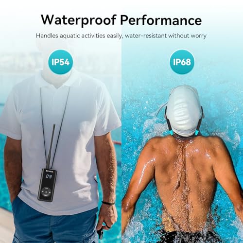 Retekess TT120 Swim Coach Communicator, IP68 Waterproof Swimming Headphones, Bone Conduction, 120M, Wireless Underwater Communication Unit for Swim Club, Swimming Coaching (1 Transmitter 5 Receivers) - Image 2