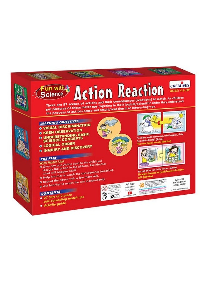 Creative's Creative's Action Reaction | Fun with Science | Match Each Action to its Outcome | Basic Science Concepts | Action/Cause and Result/Reaction | Learning & Educational |Science Games | Ages 4 & up  - Image 3