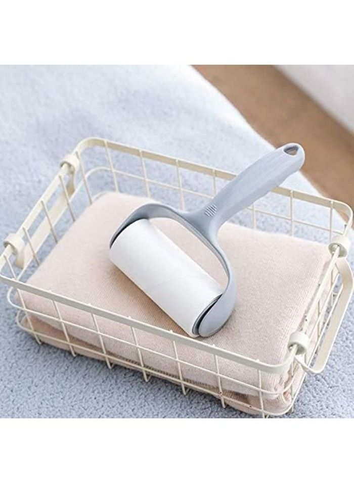 فرشاة دوارة لاصقة لازالة الوبر من ورقة لاصقة للغاية ,لمامة الزغب وشعر الحيوانات الأليفة والغبار+2 عبوات اعادة تعبئة(رمادي) - Image 4