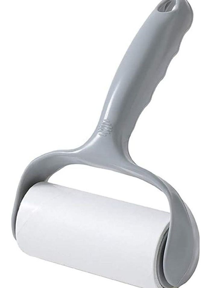 فرشاة دوارة لاصقة لازالة الوبر من ورقة لاصقة للغاية ,لمامة الزغب وشعر الحيوانات الأليفة والغبار+2 عبوات اعادة تعبئة(رمادي) - Image 5