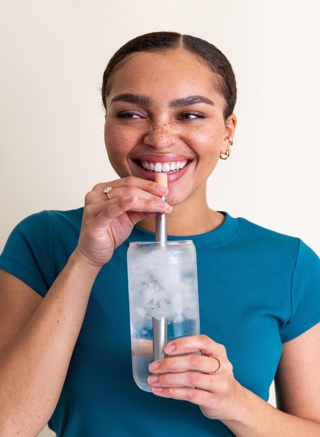 LifeStraw Sip - Reusable Stainless Steel Water Filter Drinking Straw with Carry Case, Removes Microplastics, Bacteria and Parasites for Travel and Everyday Use, Apricot - Image 4