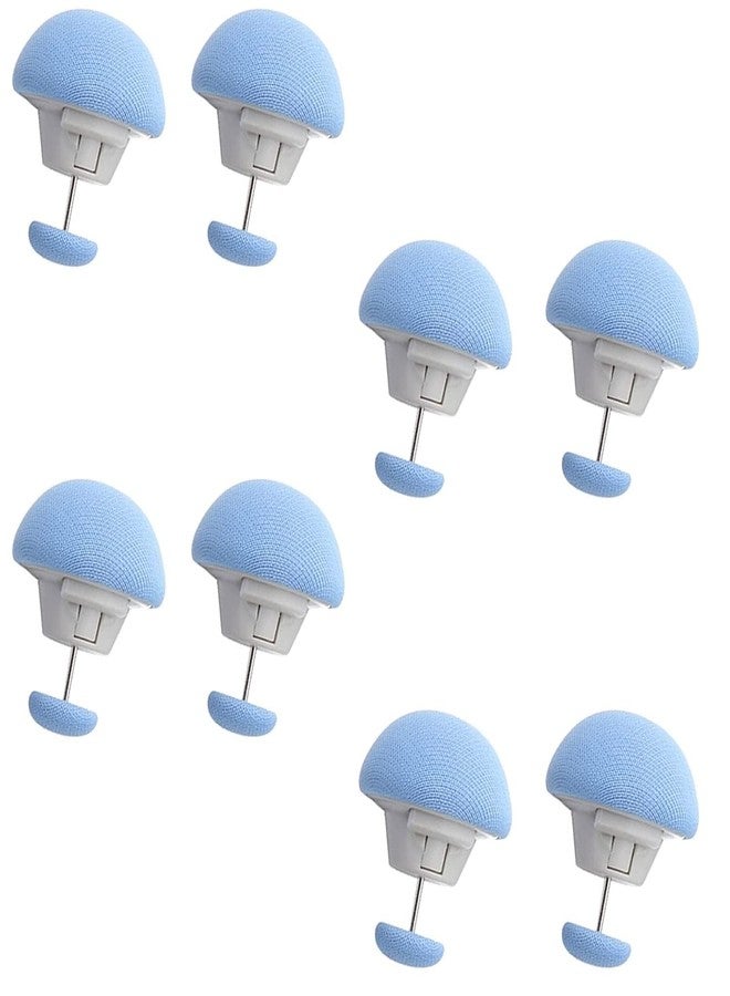 DIVOX Duvet Clips Mushroom Cover Pins Cotton Quilt Fixer Duvet Fasteners Grippers Anti-Movement Bed Clamps Sheet Holder for Socks Curtains Cove Fixing Clips (Blue, 8) - Image 1