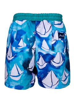 Anemoss Sailboats Men Swim Shorts with Elastic Drawstring Waistband Medium  - Image 3