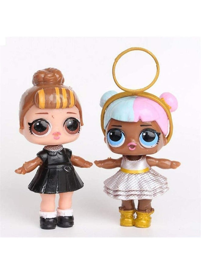 GObuy 8-Piece Lol Sparkly Baby Highly Detailed Pvc Doll Set For Kids, Multicolour - Image 4