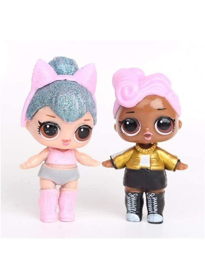 GObuy 8-Piece Lol Sparkly Baby Highly Detailed Pvc Doll Set For Kids, Multicolour - Image 5