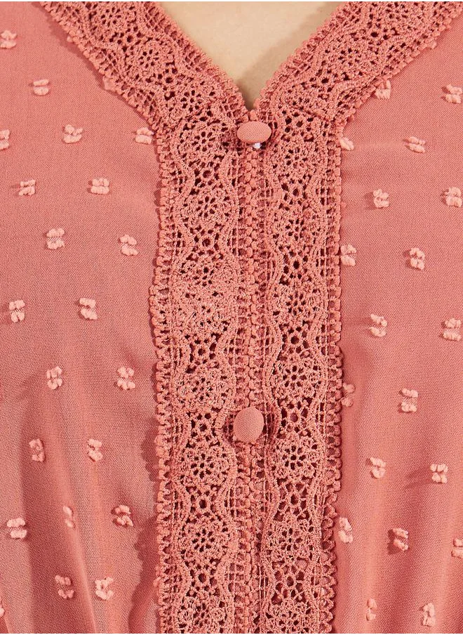 ستايلي Swiss Dot Midi Dress