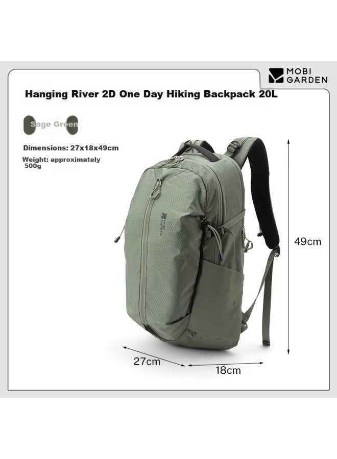 Mobigarden Xiangchuan 2d Day Hiking Backpack, Outdoor Mountaineering Bag, Travel Backpack, Nx24664015, Grass Gree - Image 1